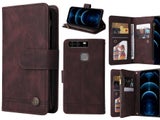 Huawei P9 Case 9 Card Slots Wallet Denim Leather Case