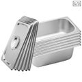 SOGA 6X Gastronorm GN Pan Full Size 1/3 GN Pan 10cm Deep Stainless Steel Tray...