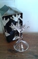 Crystal glass ring tree designed by Frank Thrower