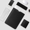 NEW PU Leather Laptop Sleeve Inner Soft Macbook Case w/h Battery Case