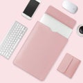 NEW PU Leather Laptop Sleeve Inner Soft Macbook Case w/h Battery Case