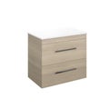 LeVivi York Prima 750mm Double Stack Wall-Hung Vanity Driftwood