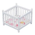 Doll House Furniture Dollhouse Crib Bed Toy Wooden Dollhouse Bed Toy For Kids