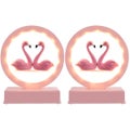 2 Pcs Graduation Gift Music Flamingo Night Light Adornment With No Battery