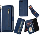 Huawei p8 leather wallet 9 Card Slots Vertical Flip &zip(navy)