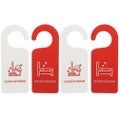 4pcs Clean Up Room Sign Do Not Disturb Sign Double sided Door Hanger Sign For H