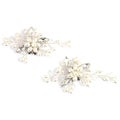 1 Pair Europe America Style Pearl Crystal Shoe Buckles Bride Pearl Crystal Shoe