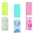 6pcs Bubble Bath Towel Body Massager Shower Towel Wash Cleaning Tool Washing Sc