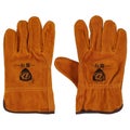 2pcs Double layer Cowhide Welding Gloves Heat Resistant Gloves Safety Gloves