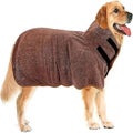 L Size Coffee Colordog Bathrobemicrofiber Pet Bathrobesuper Quick Dry Moisture
