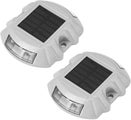 2pcs 6 Led Solar Ground Road Stud Lights Garden Lawn Deck Path Outdoor Water