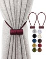 2 Pack Magnetic Curtain Tiebacks With Larger Magnet 16 Inch For Blackout And