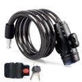 Bike Cable Lock 12mm120cm [keys][outdoor] Heavy Duty High Security Bike Lock