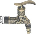 Vintage Faucet Antique Brass Faucet Antique Style Garden Faucet Dragon Carv