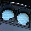 2pcs Cute Car Coaster With Diamonds blue 7cm Universal Car Cup Holder Inse