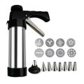 Professional Stainless Steel Pastry Injector Pastry Gun With 8 Cookie Molds A