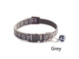 Pet Collar With Cartoon Footprint Bell Adjustable For Dog Puppy Cat