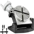 New Rotary Table Horizontal Vertical Tilting 4-Slot 100mm for Milling Machine