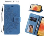 LG X STYLE Case Embossed Floral Leather Wallet case