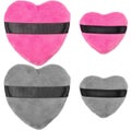 4 Pack Makeup Blendiful Puffs Cotton Powder Puff Beauty Sponges In Love Shape