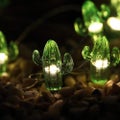 Tropical Cactus Decorative String Lights 40 Warm White Led Waterproof Battery