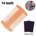 Wooden Beard Grooming Kit With Mustache Comb And Leather Case