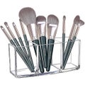 Clear Acrylic Makeup Brush Organizer Display Holder With 3 Slots For Cosmetic