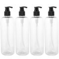 4pcs 500ml Press Pump Bottle Emulsion Bottle Travel Subpackaing Bottle Refilla