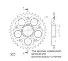 New * Supersprox * Rear Stealth Sprocket - Black For DUCATI 749 S 749cc