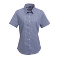 Premier Womens/Ladies Gingham Short-Sleeved Shirt