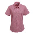 Premier Womens/Ladies Gingham Short-Sleeved Shirt