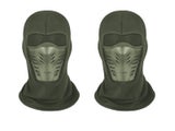 2Pcs Motorcycle Thermal Face Mask Balaclava Ski Mask Army Green