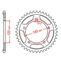MTX 1792 Steel Rear Sprocket #525