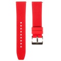 Checkered Vulcanized FKM Rubber Watch Strap - Quick Release - Black (2419)