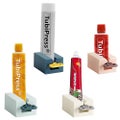 4 Pieces Toothpaste Squeezer Rolling Toothpaste Tube Squeezer White Toothpaste