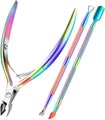 Cuticle Trimmer With Cuticle Pusher - Manicure Pedicure Tools