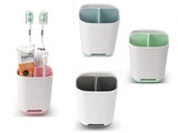 Small Bathroom Toothbrush Toothpaste Caddy Holder Storage Rack Organizer Stand
