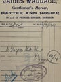 ANTIQUE INVOICE: James Wallace, Dunedin – Gentlemen’s Hatter &amp; Hosier 1907