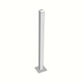 Aluminium Fence Flange Post - 100x4.0mm - Various Lengths and Colours Available