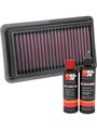 K&amp;N Air Filter 33-3082 + Recharge Kit Fits Renault Captur