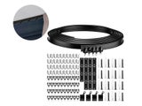 5m Bendable Flexible Curtain Track Set Curtain Rails for Bay Window - Black