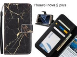 Huawei nova 2 plus case 3 card leather wallet case printed ID