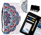 Vodafone V8 Case Leather Wallet Case 3D Pattern Printed