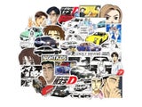 10/30/50pcs/pack Initial D Japanese Anime Graffiti Stickers Lable For Cars