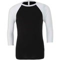 Canvas Unisex Adult 3/4 Sleeve Baseball T-Shirt