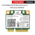 New For Intel 7260HMW AC 5G dual-band Gigabit Wireless Card 4.0 Bluetooth CHK29M