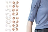 16Pcs Brooch Anti-Reveal Neckline Double Headed Artificial Pearl Curved Pin-ST3