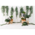Easter Backdrop Spring Garden Rabbit Decoration Flower Photography Backgr CHK29M