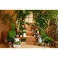 Easter Backdrop Spring Garden Rabbit Decoration Flower Photography Backgr CHK29M