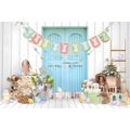 Easter Backdrop Spring Garden Rabbit Decoration Flower Photography Backgr CHK29M